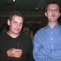 Alberto Castella and Ray, Arnewood School Class of '83 Reunion, Fawcett's Field, New Milton - 2nd November 2002