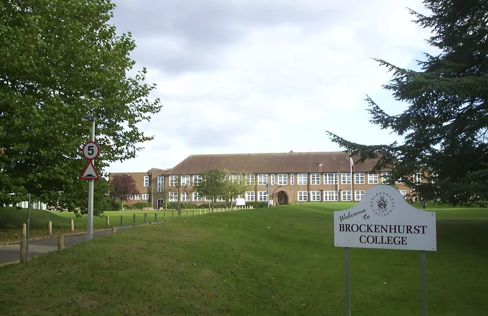 The entrance to Brockenhurst College, from Arnewood School Class of '83 Reunion, Fawcett's Field, New Milton - 2nd November 2002