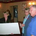 A massive novelty cheque is presented, A BSCC Presentation, Brome Swan, Suffolk - 9th November 2002