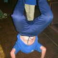 Someone does a head-stand, A BSCC Presentation, Brome Swan, Suffolk - 9th November 2002