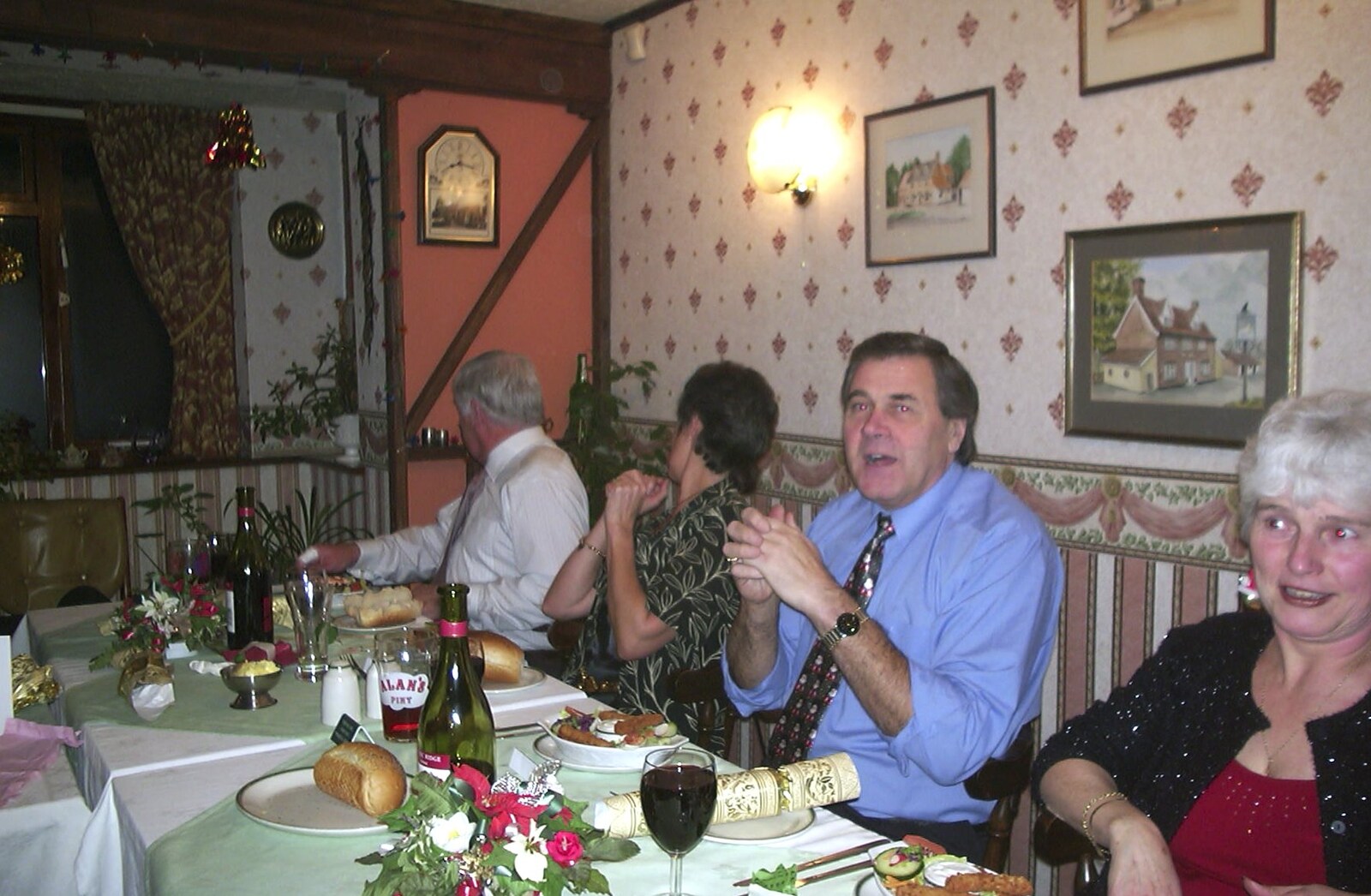 Alan and the top table from The BSCC Christmas Dinner, Brome Swan, Suffolk - 10th December 2002
