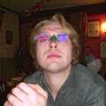 Marc's got some interesting glasses, The BSCC Christmas Dinner, Brome Swan, Suffolk - 10th December 2002