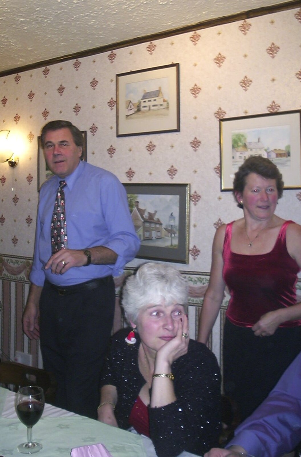 Alan does a speech from The BSCC Christmas Dinner, Brome Swan, Suffolk - 10th December 2002