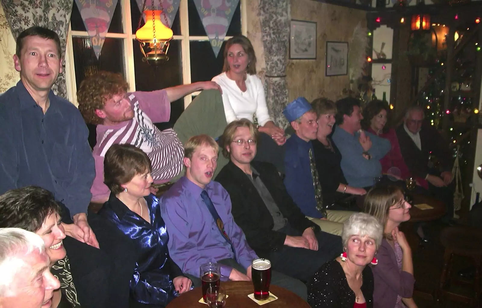 The Brome Swan cycle club, from The BSCC Christmas Dinner, Brome Swan, Suffolk - 10th December 2002