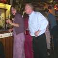 John Willy leans towards Suey, The BSCC Christmas Dinner, Brome Swan, Suffolk - 10th December 2002