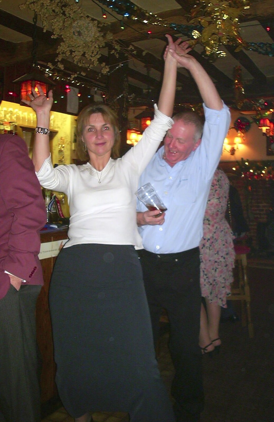 Anne and John Willy do some dancing from The BSCC Christmas Dinner, Brome Swan, Suffolk - 10th December 2002