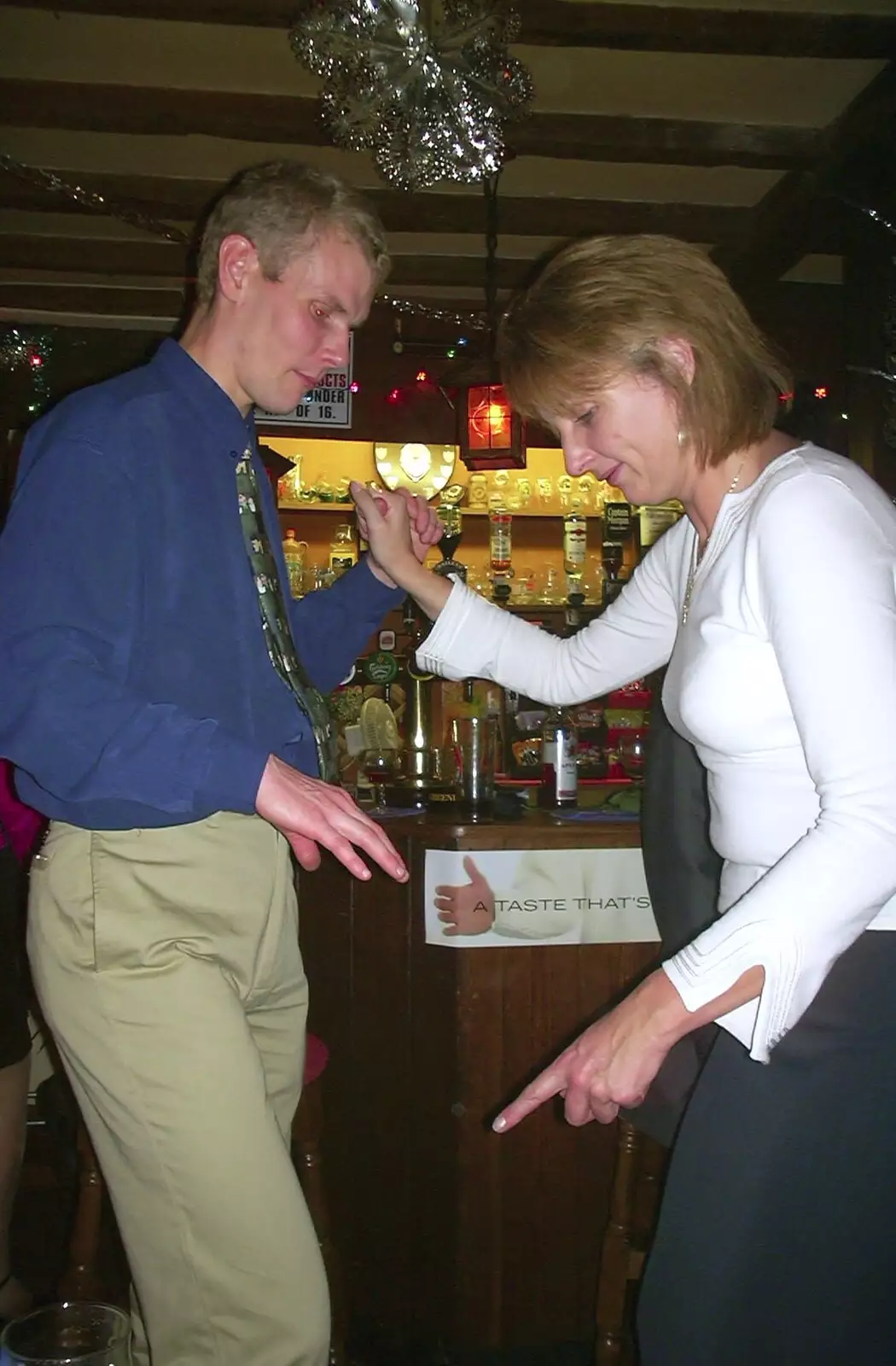 Bill and Anne dance, from The BSCC Christmas Dinner, Brome Swan, Suffolk - 10th December 2002