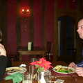 Sis and Matt have lunch in the Hoxne Swan, The House in Snow and a Carburettor, Brome, Suffolk - 20th December 2002