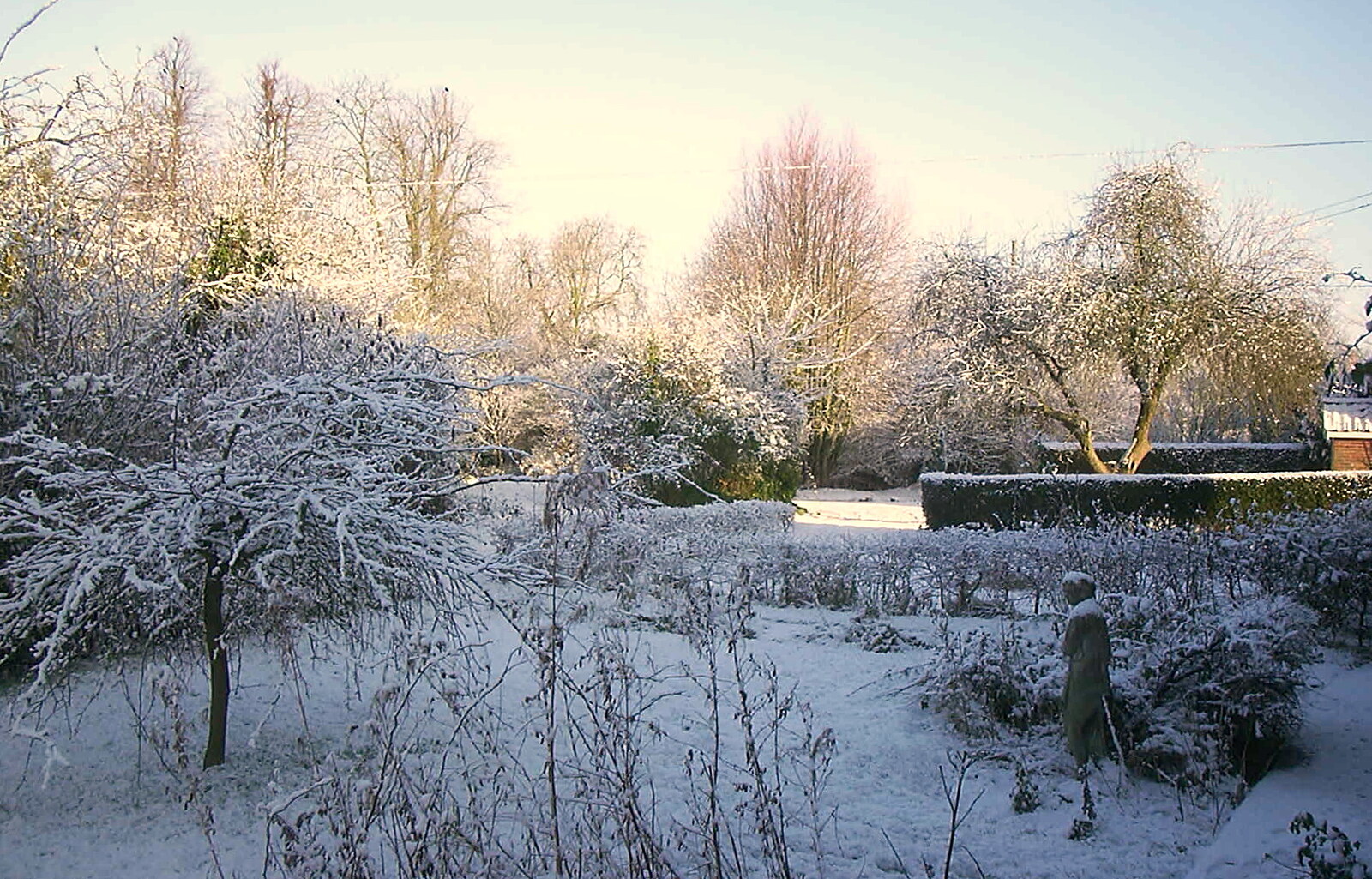 The front garden looks like a Christmas card from The House in Snow and a Carburettor, Brome, Suffolk - 20th December 2002
