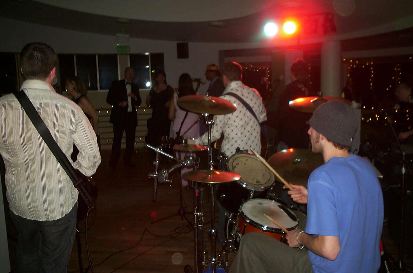 A band does its thing from 3G Lab Christmas Party, Q-Ton Centre, Cambridge - 23rd December 2002