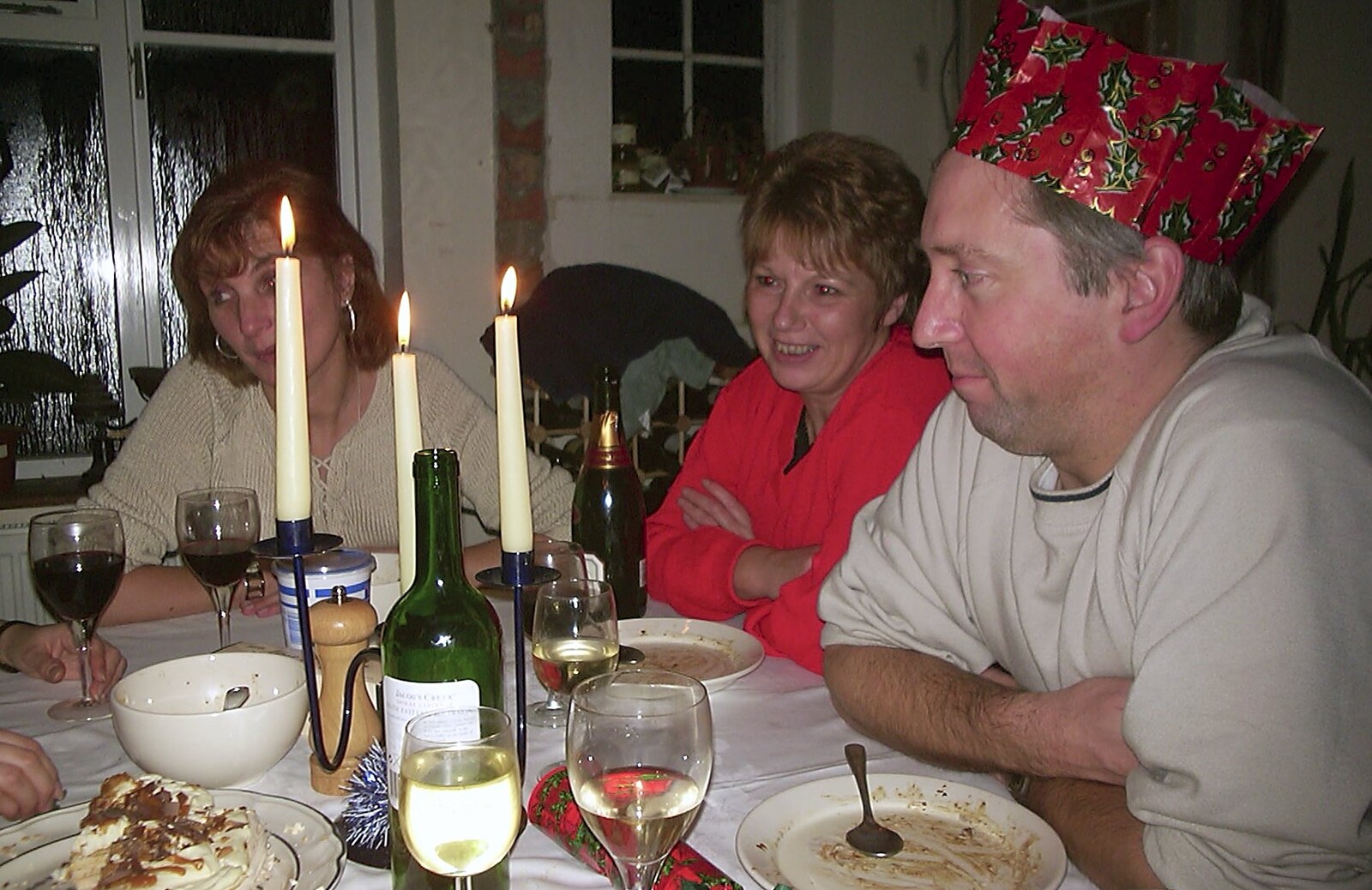 Anne, Nigel and Jenny from Christmas Day at Nosher's, Brome, Suffolk - 25th December 2002