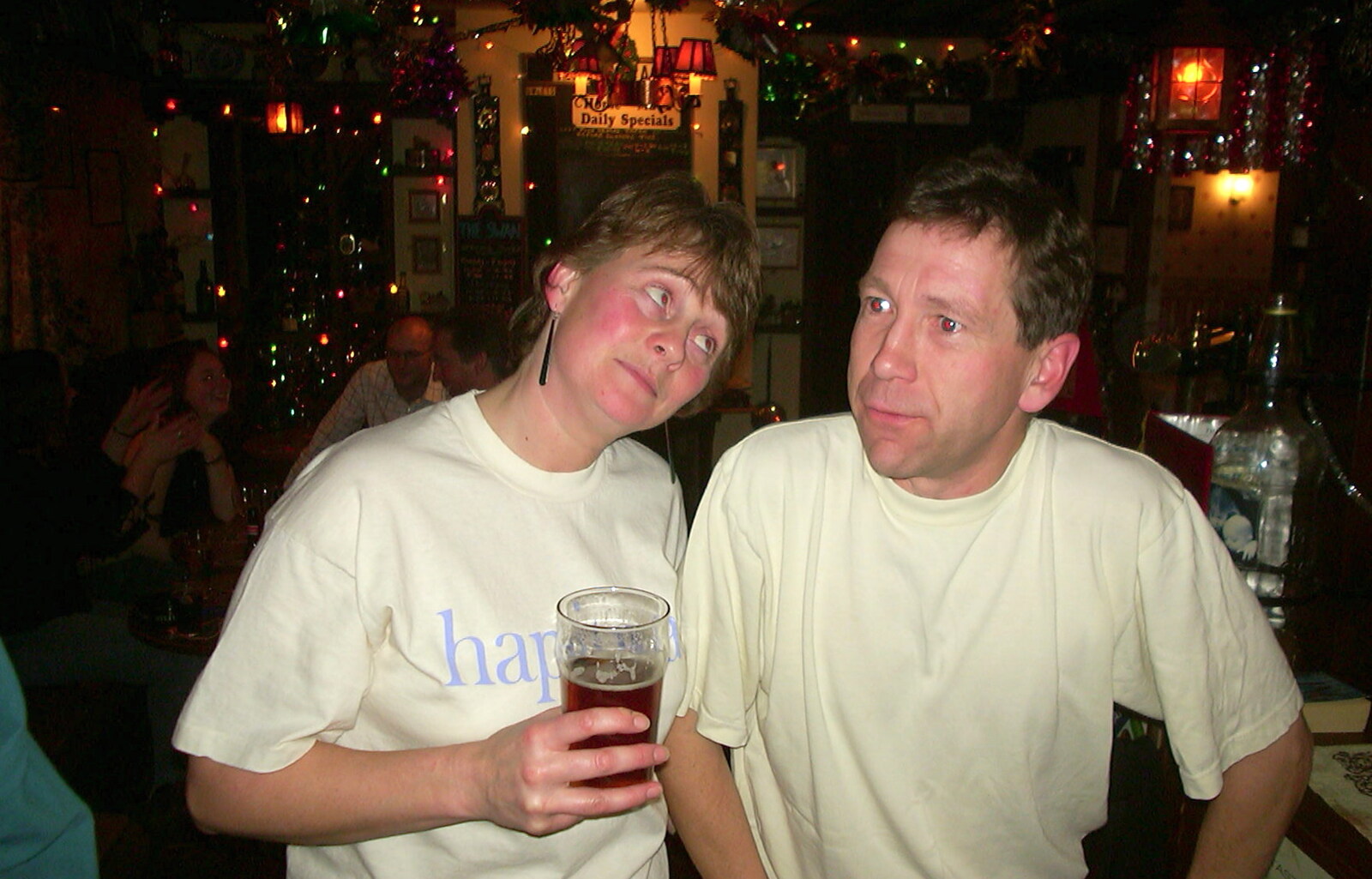 New Year's Eve at the Swan Inn, Brome, Suffolk - 31st December 2002: Pippa and Apple