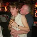 John Willy grabs Suey from behind, New Year's Eve at the Swan Inn, Brome, Suffolk - 31st December 2002