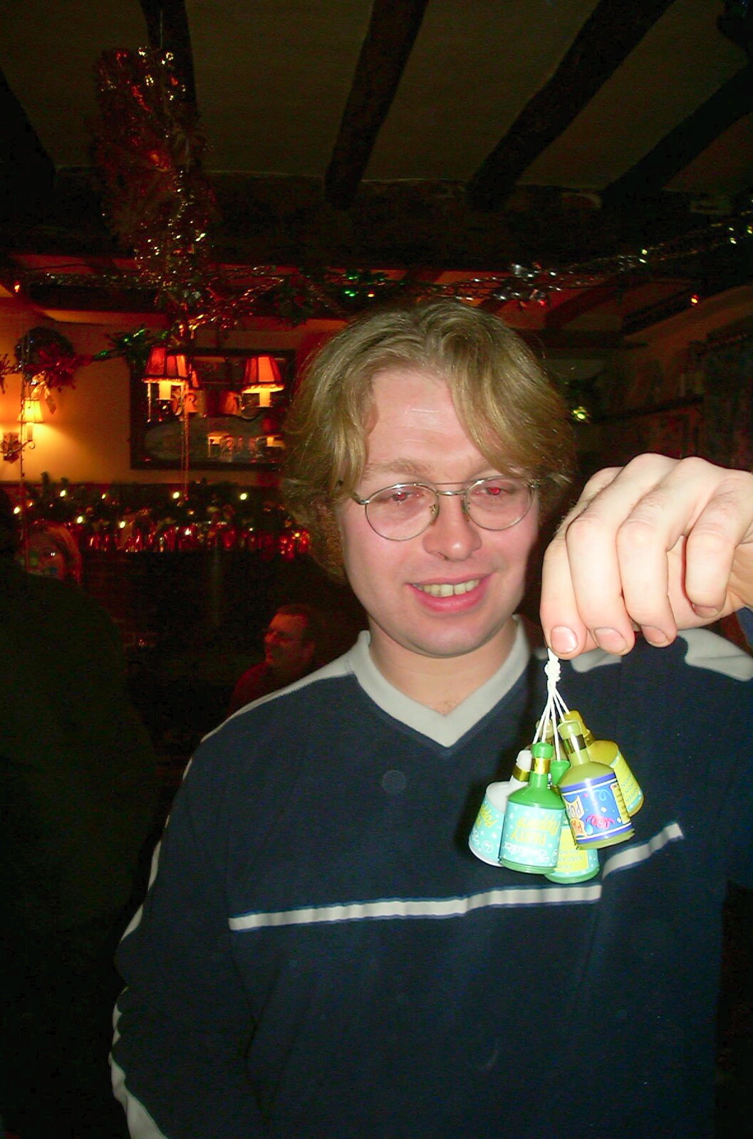 New Year's Eve at the Swan Inn, Brome, Suffolk - 31st December 2002: Marc waves around a bundle of poppers
