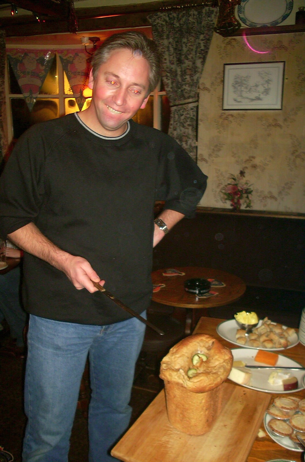 New Year's Eve at the Swan Inn, Brome, Suffolk - 31st December 2002: Nigel's and one of his random bread-machine recipes