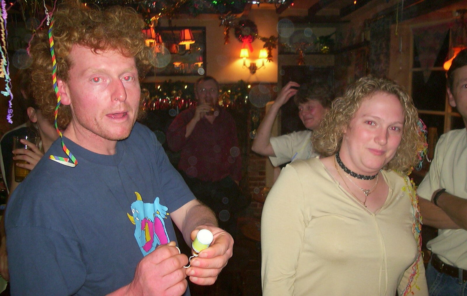 New Year's Eve at the Swan Inn, Brome, Suffolk - 31st December 2002: Wavy and Sally