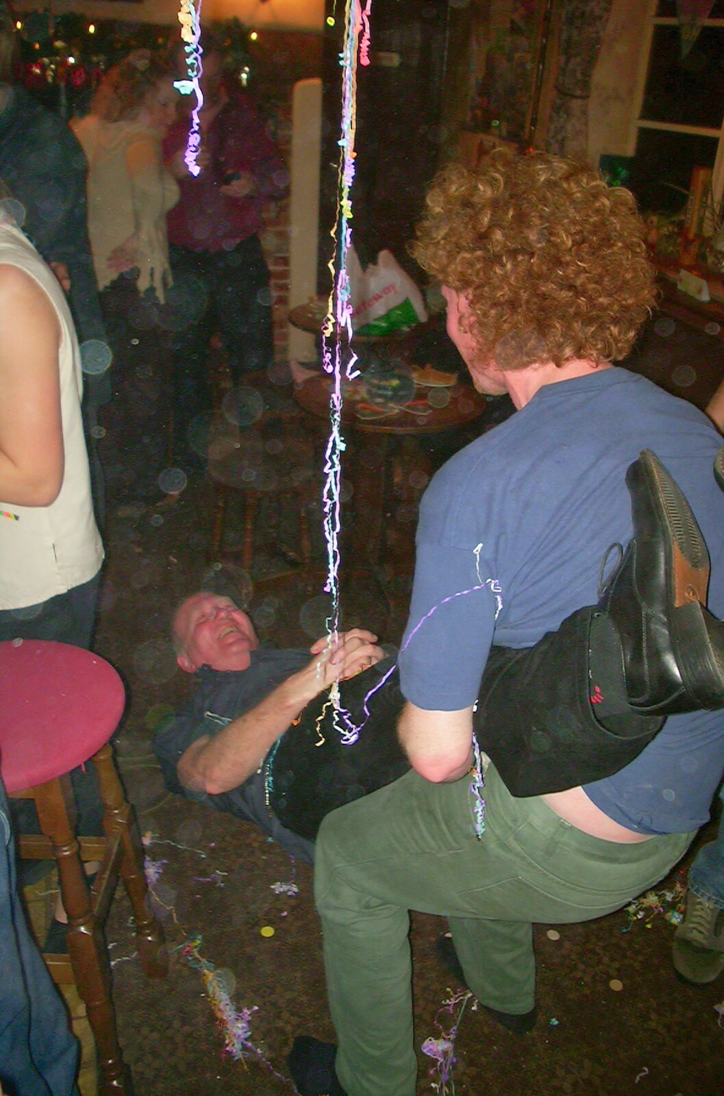 New Year's Eve at the Swan Inn, Brome, Suffolk - 31st December 2002: John Willy's on the floor 