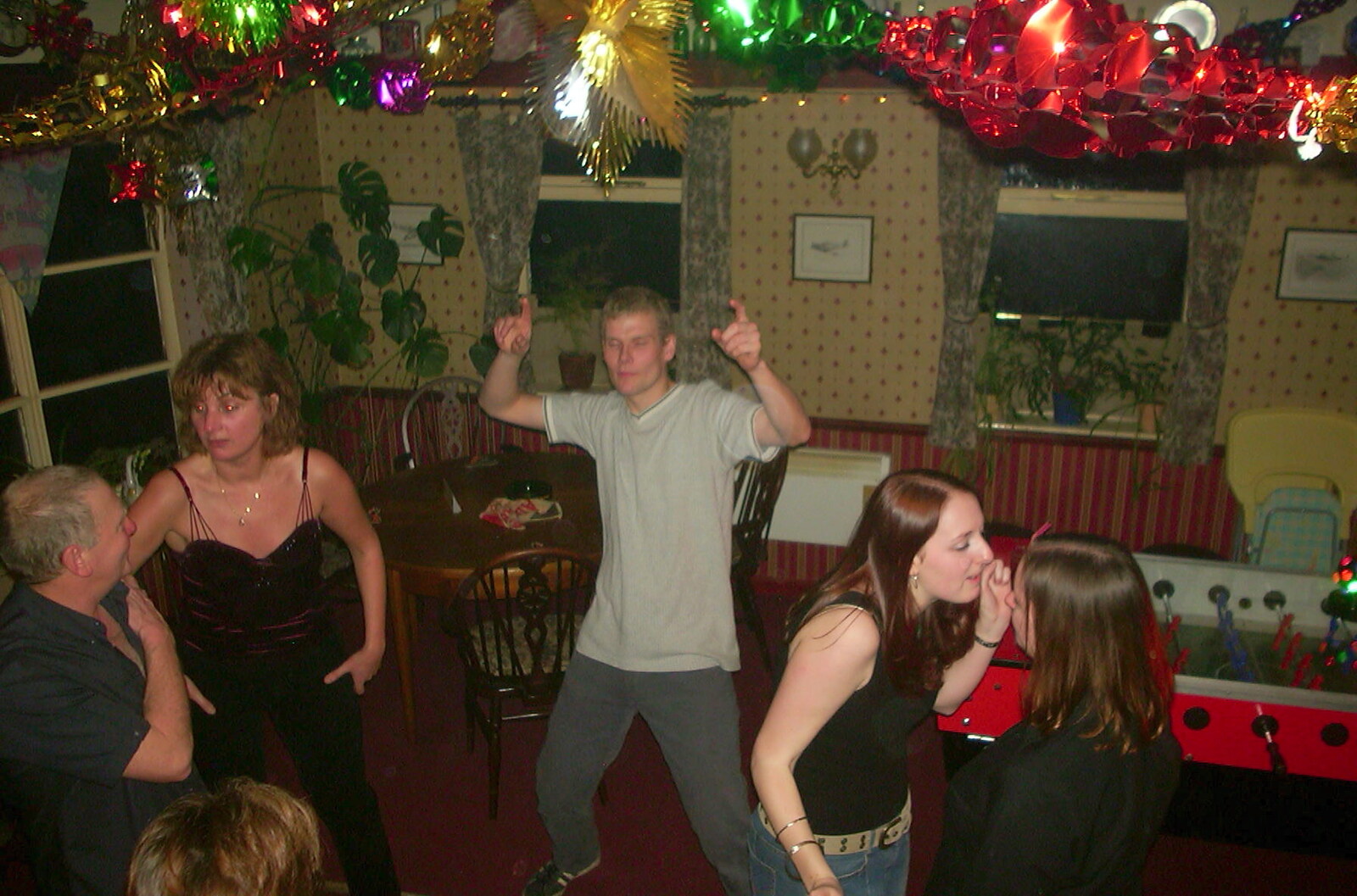 New Year's Eve at the Swan Inn, Brome, Suffolk - 31st December 2002: Bill wigs out in the disco room