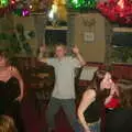 Bill wigs out in the disco room, New Year's Eve at the Swan Inn, Brome, Suffolk - 31st December 2002