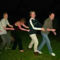 A conga escapes outside, New Year's Eve at the Swan Inn, Brome, Suffolk - 31st December 2002