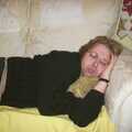 Marc's asleep on the sofa again, Anne's Curry Night, Thorndon, Suffolk - 13th January 2003
