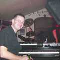 Sitting at the keyboards, waiting for the gig, The BBs at The Cider Shed, Banham, Norfolk - 19th January 2003