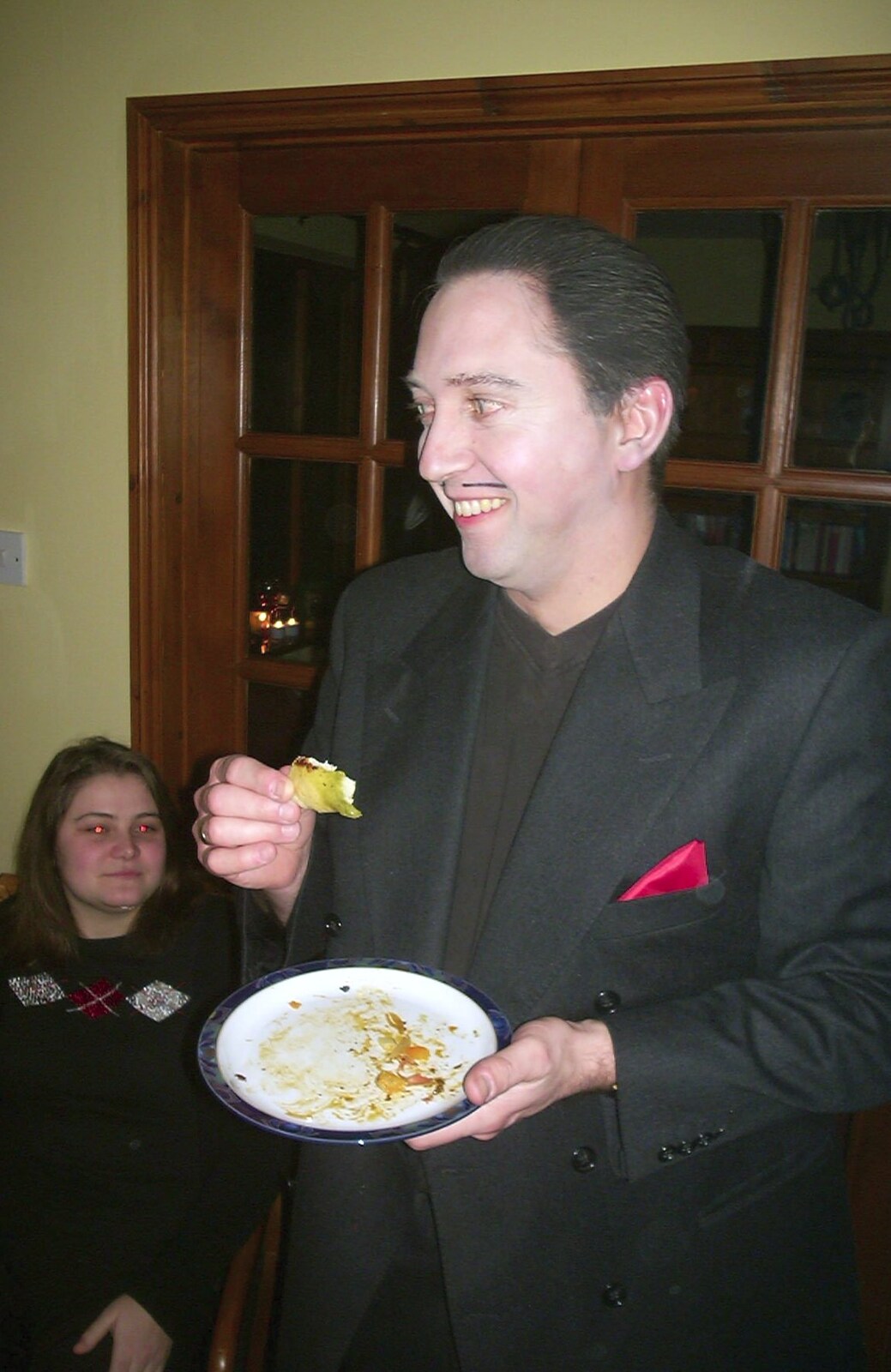 Nigel has come as Gomez Addams from Anne's Gothic Night, Thorndon - 25th January 2003