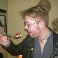 Marc eats something made from Maltesers, Anne's Gothic Night, Thorndon - 25th January 2003