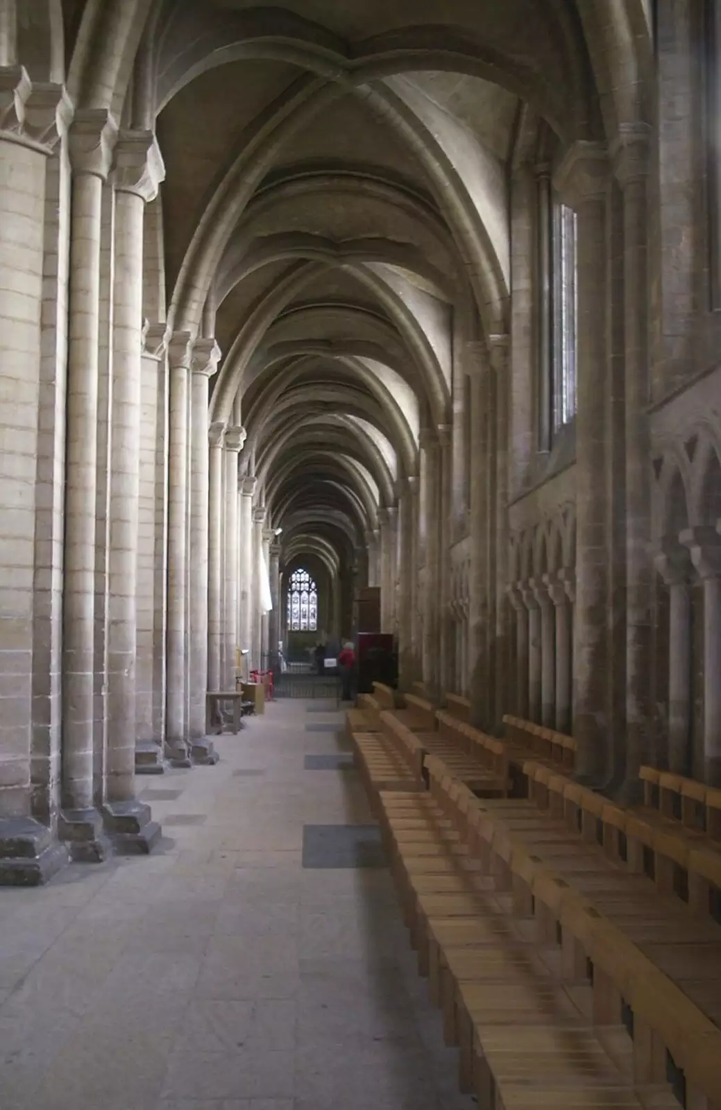 A side aisle in Peterborough, from Longview, Easyworld and Peterborough Cathedral, Cambridgeshire - 10th February 2003