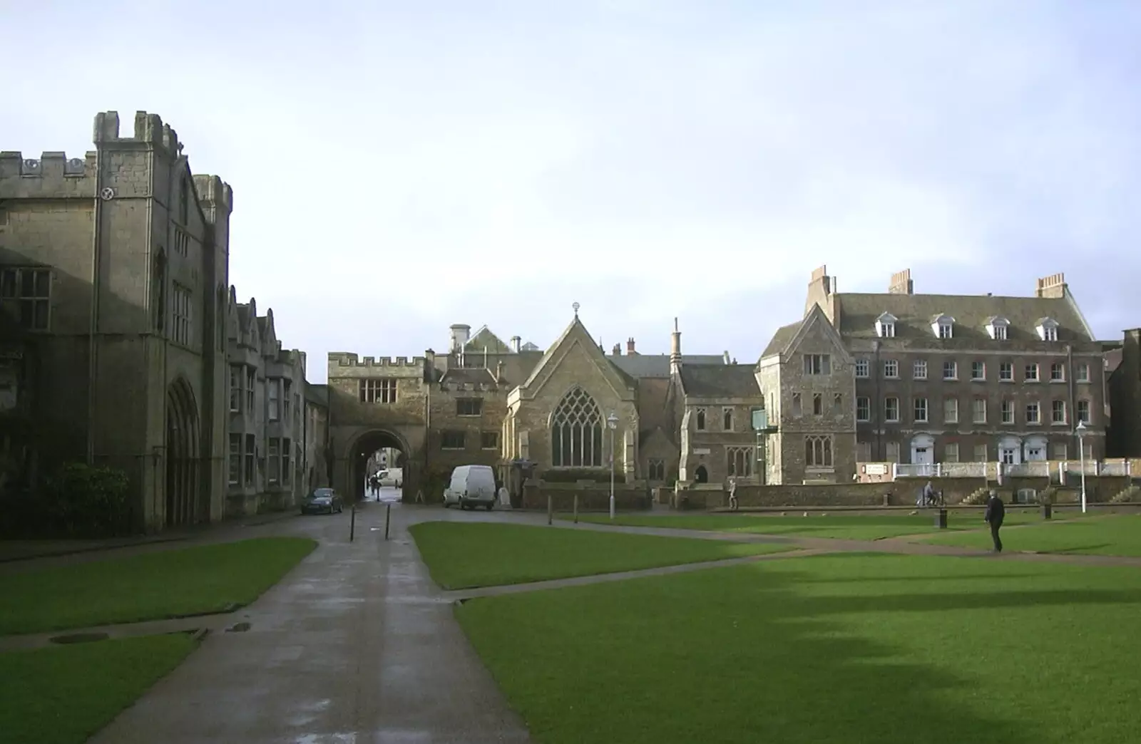 The cathedral close, from Longview, Easyworld and Peterborough Cathedral, Cambridgeshire - 10th February 2003