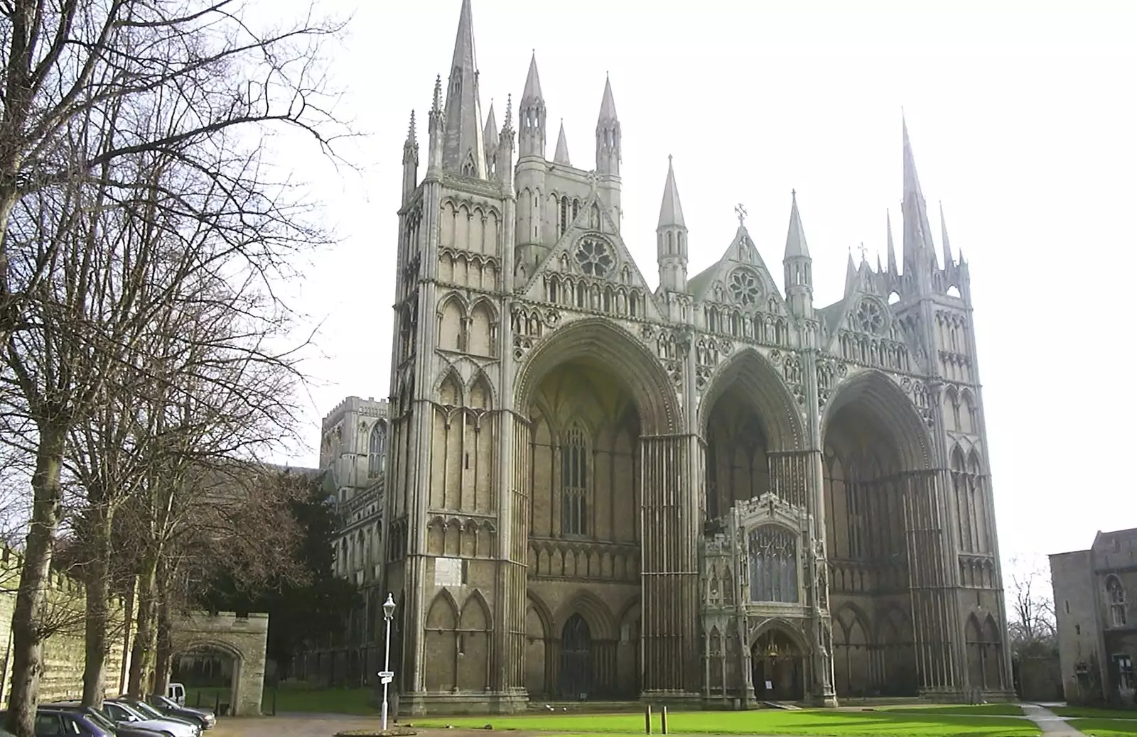 Another view of the unqique façade, from Longview, Easyworld and Peterborough Cathedral, Cambridgeshire - 10th February 2003