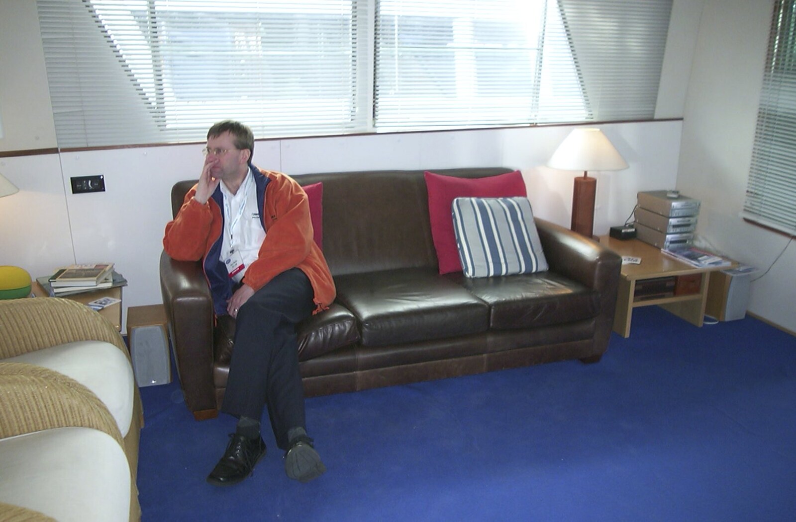 Paul Reilly waits for stuff to happen from 3G Lab at the 3GSM Conference, Cannes, France - 17th February 2003