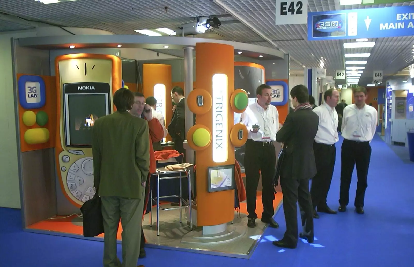 The 3G Lab stand is quite busy, from 3G Lab at the 3GSM Conference, Cannes, France - 17th February 2003