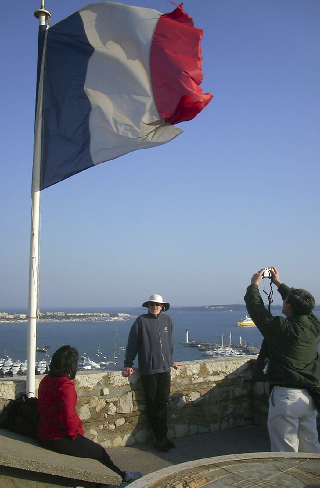 At the top, some Java expert poses for a photo from 3G Lab at the 3GSM Conference, Cannes, France - 17th February 2003