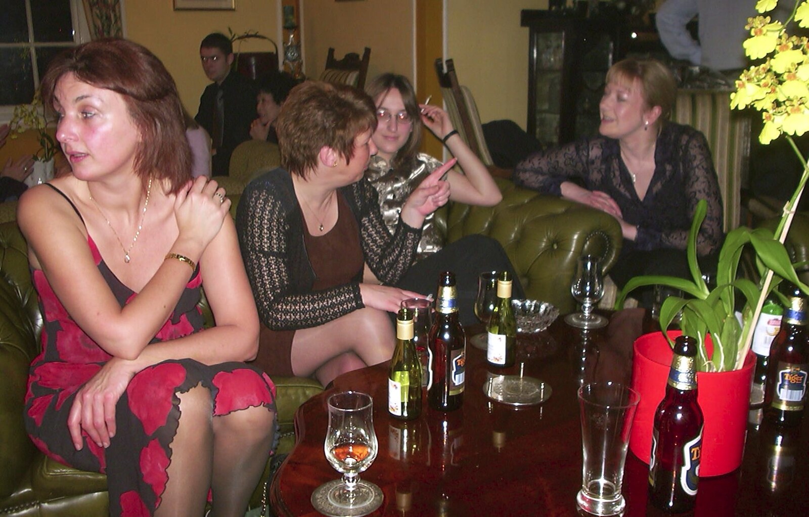 Pre-dinner drinks from Anne's Satis House Night, Yoxford, Suffolk - 11th March 2003