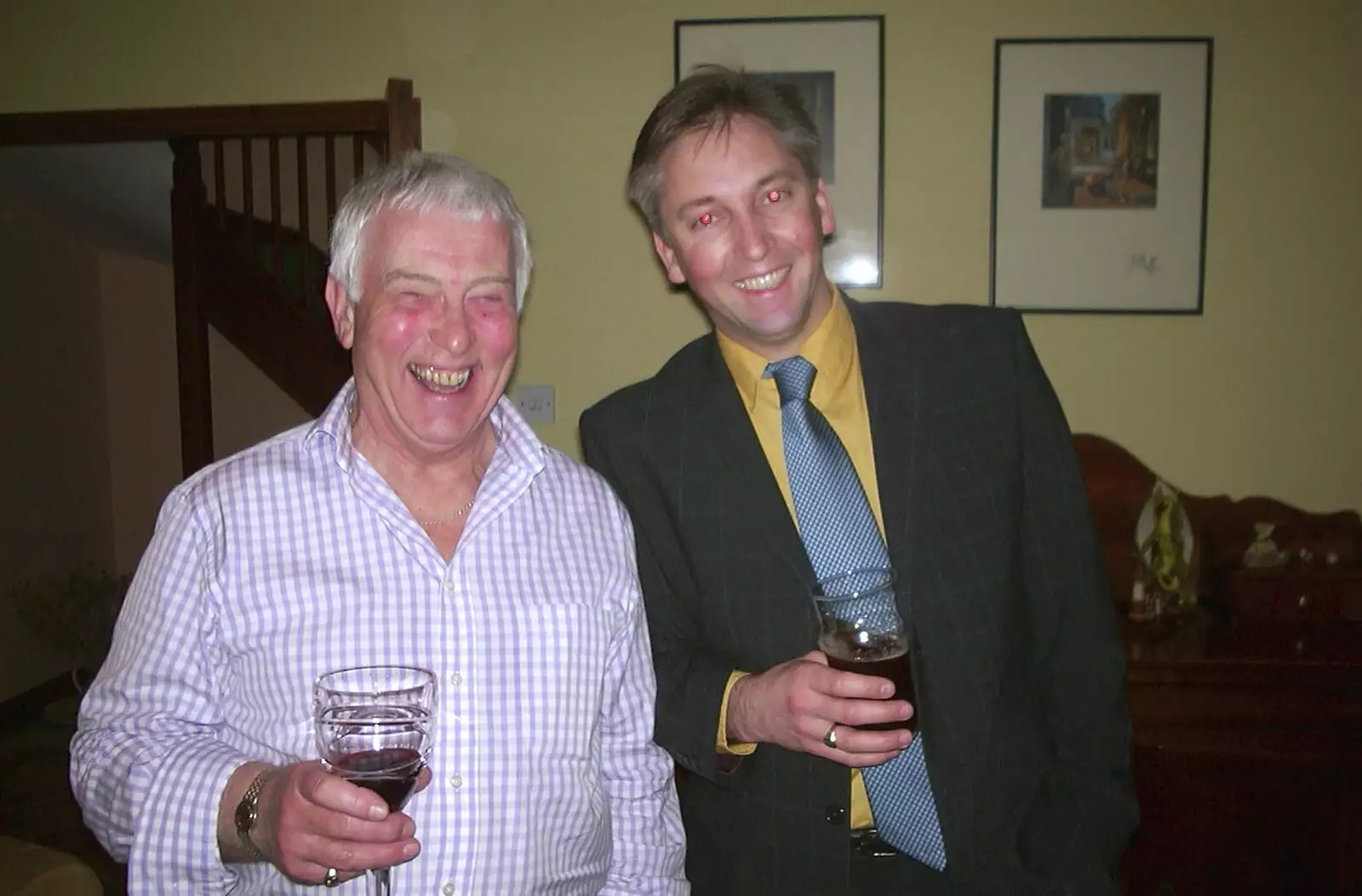 Colin and Nigel, from Anne's Satis House Night, Yoxford, Suffolk - 11th March 2003