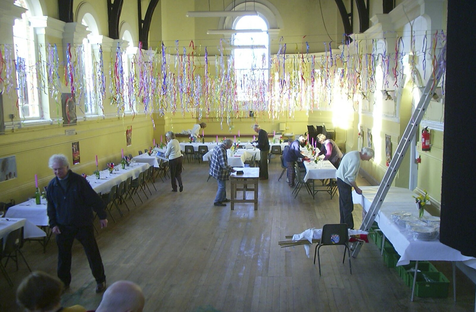 The Town Hall is being set up for the ball from The BBs at Eye Town Hall, Eye, Suffolk - 21st March 2003