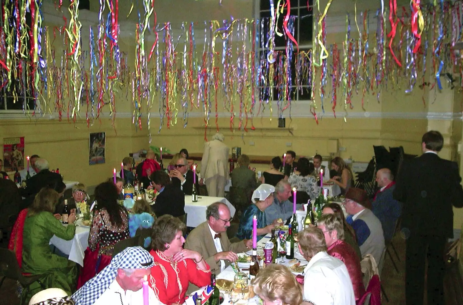 A lot of streamers dangle from the ceiling, from The BBs at Eye Town Hall, Eye, Suffolk - 21st March 2003