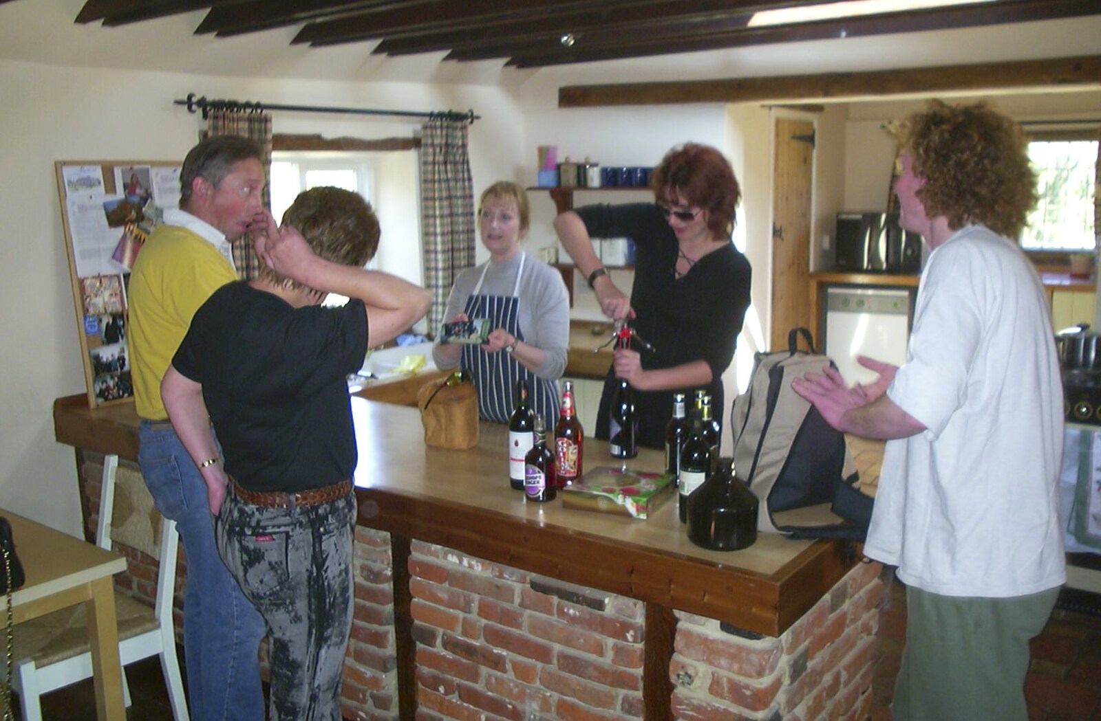 A crowd in the kitchen from Carolyn on Sunday, Wymondham, Norfolk - 23rd March 2003