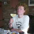 Carolyn on Sunday, Wymondham, Norfolk - 23rd March 2003, Wavy has a small blob of cheese