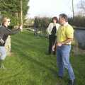 Carolyn thrashes Nigel with a stick, Carolyn on Sunday, Wymondham, Norfolk - 23rd March 2003