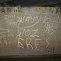 We leave some chalk graffiti behind, Carolyn on Sunday, Wymondham, Norfolk - 23rd March 2003