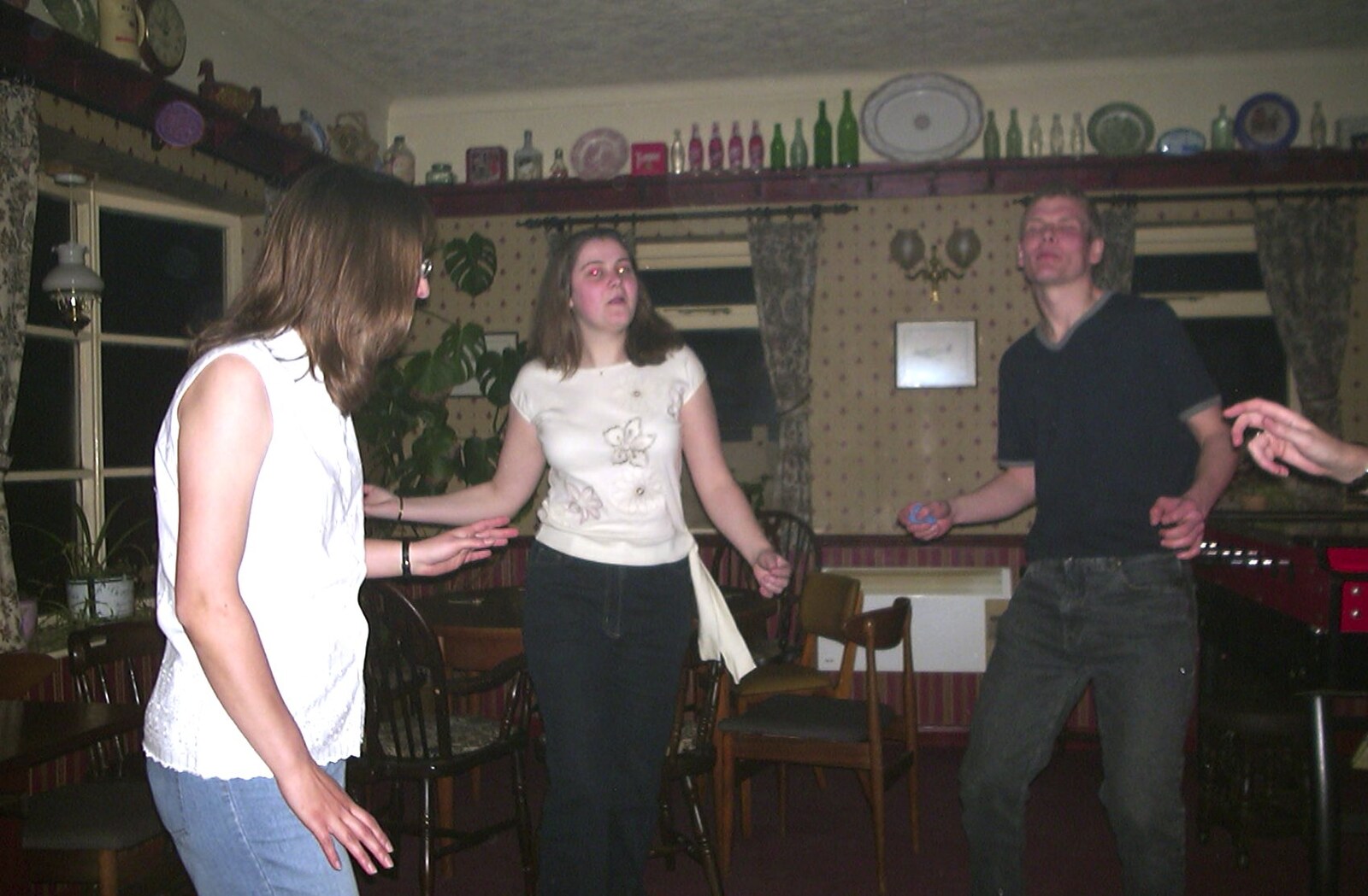 Dancing in the family room from Neil's 30th Birthday at the Swan Inn, Brome, Suffolk - 5th April 2003