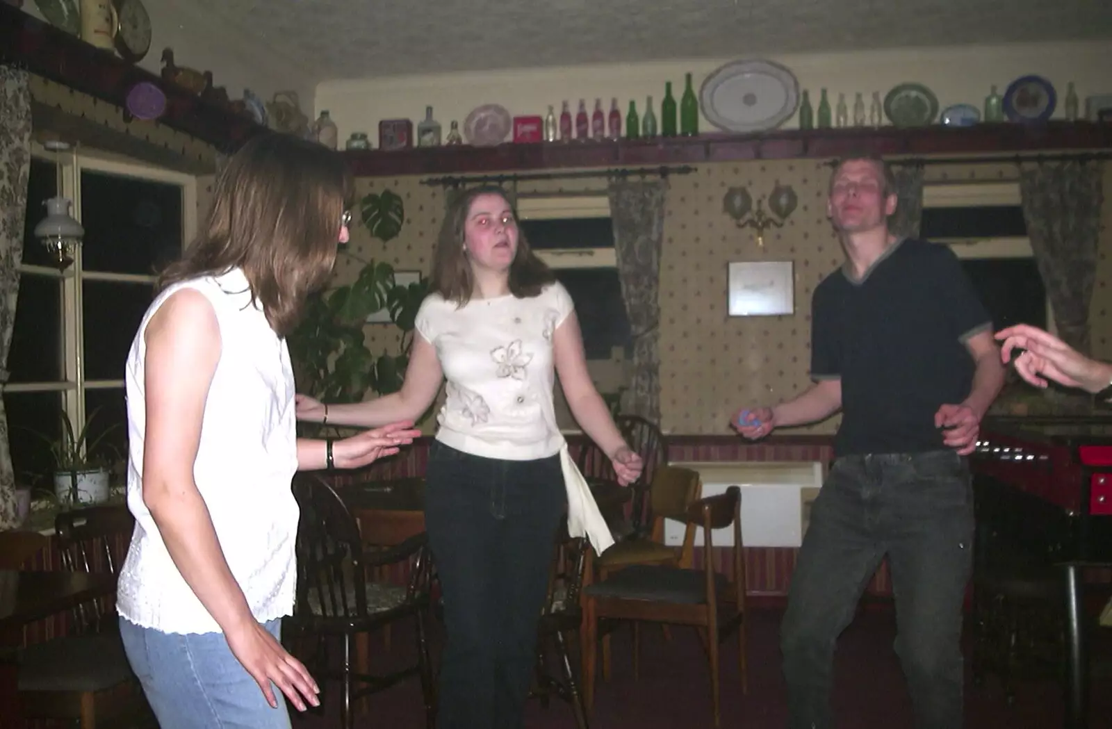 Dancing in the family room, from Neil's 30th Birthday at the Swan Inn, Brome, Suffolk - 5th April 2003