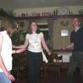 Dancing in the family room, Neil's 30th Birthday at the Swan Inn, Brome, Suffolk - 5th April 2003