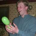 Paul with a small green balloon, Neil's 30th Birthday at the Swan Inn, Brome, Suffolk - 5th April 2003