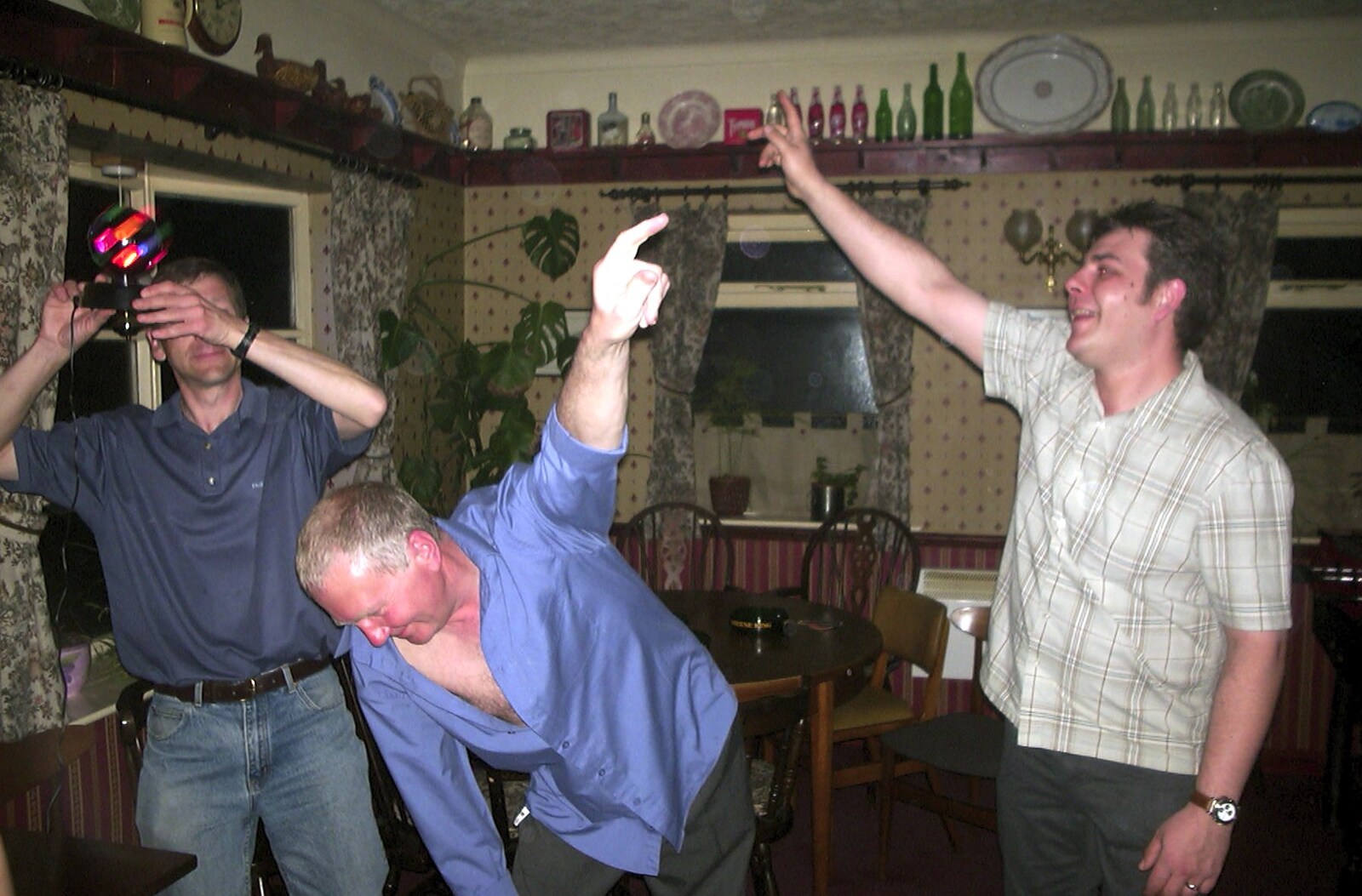 There's some mad dancing going on from Neil's 30th Birthday at the Swan Inn, Brome, Suffolk - 5th April 2003