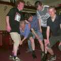 Neil's 30th Birthday at the Swan Inn, Brome, Suffolk - 5th April 2003, The lads get their knees out for some reason