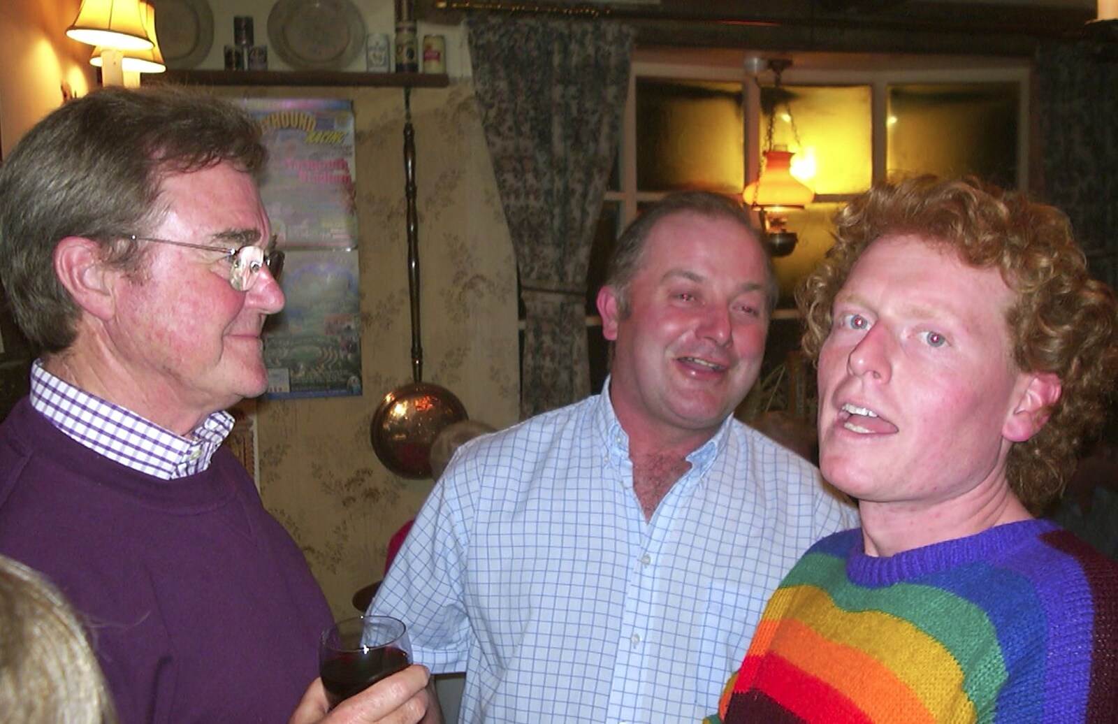 Peter Allan, Ian C and Wavy from Spammy's 50th Birthday at the Swan Inn, Brome, Suffolk - 26th April 2003