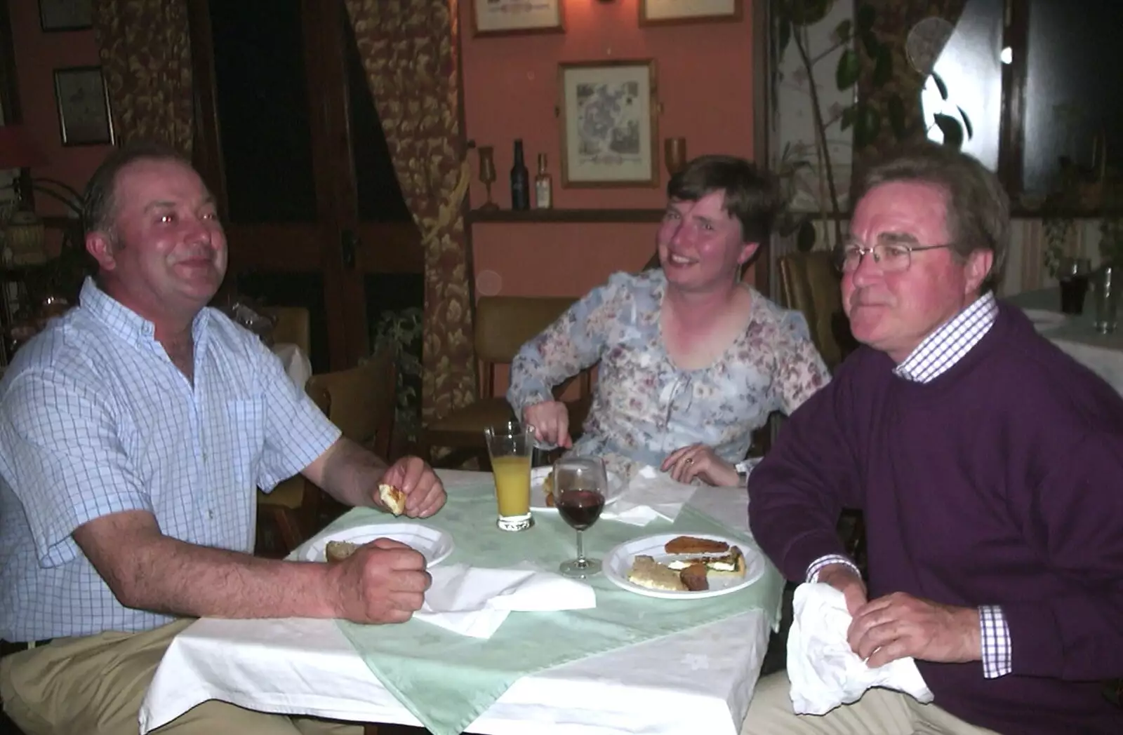 Mr and Mrs C, and Peter Allan, from Spammy's 50th Birthday at the Swan Inn, Brome, Suffolk - 26th April 2003